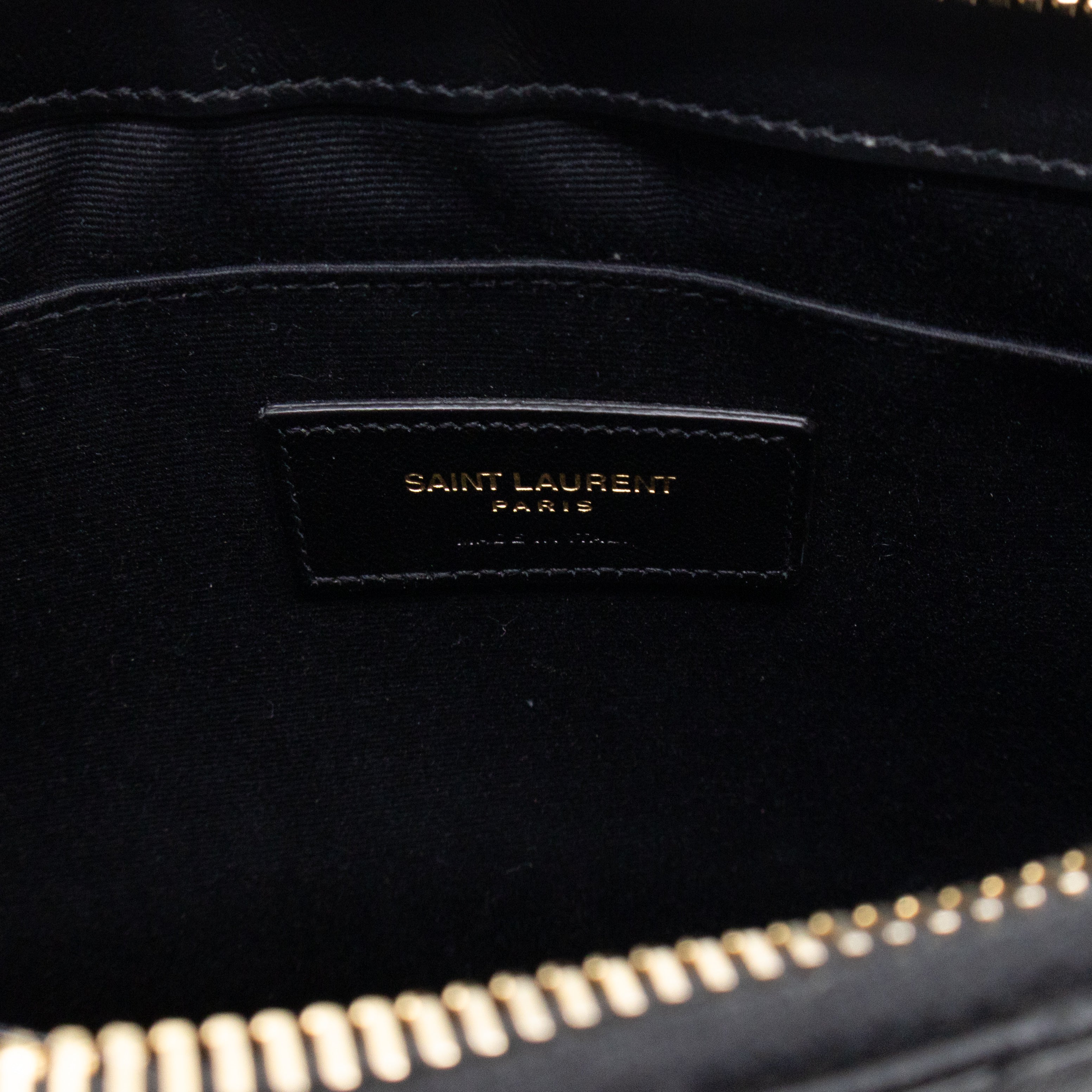 Cassandre Matelasse Pouch Black Leather