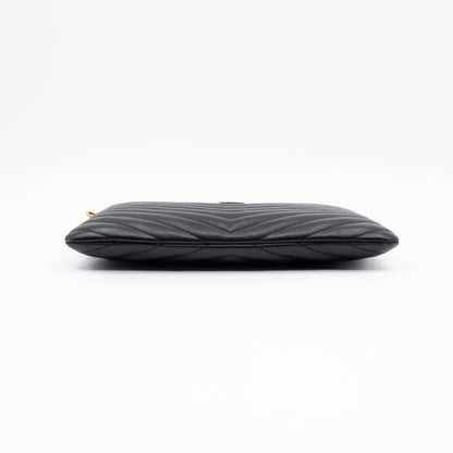 Cassandre Matelasse Pouch Black Leather