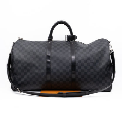 Keepall 55 Bandouliere Damier Graphite