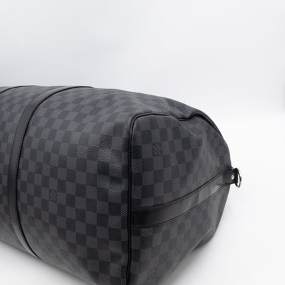 Keepall 55 Bandouliere Damier Graphite