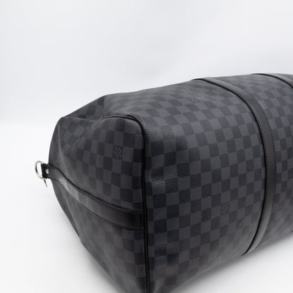 Keepall 55 Bandouliere Damier Graphite