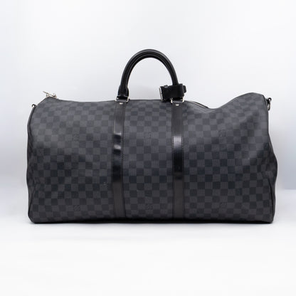 Keepall 55 Bandouliere Damier Graphite