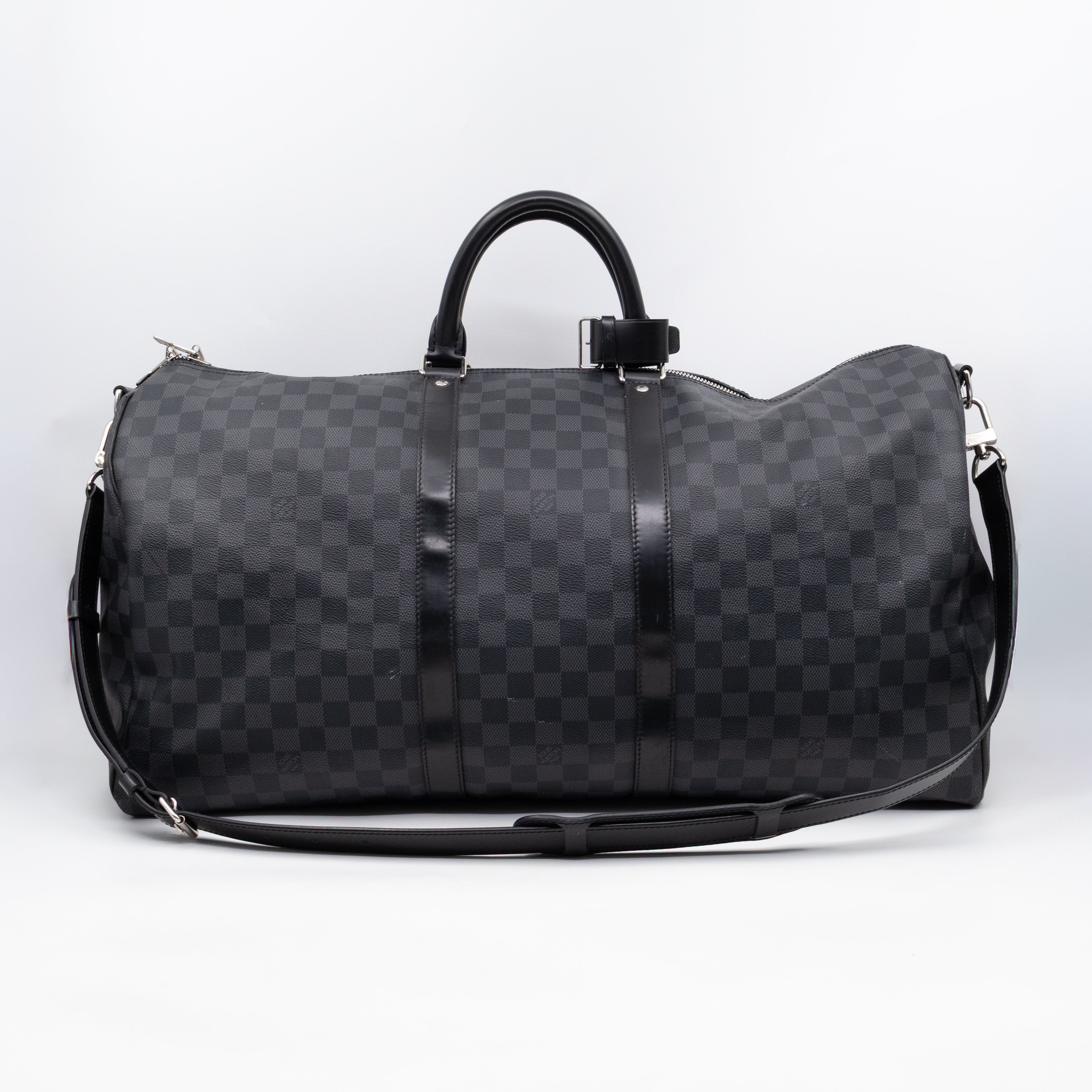 Keepall 55 Bandouliere Damier Graphite