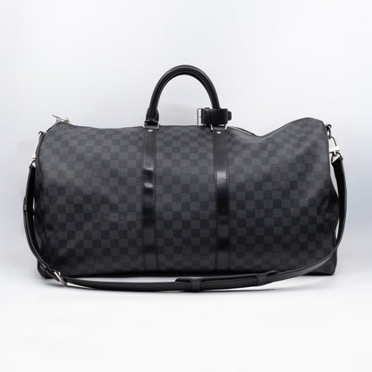 Keepall 55 Bandouliere Damier Graphite
