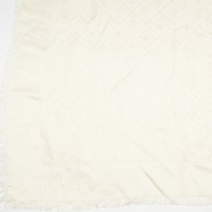 FF Silk & Wool Shawl Ivory White