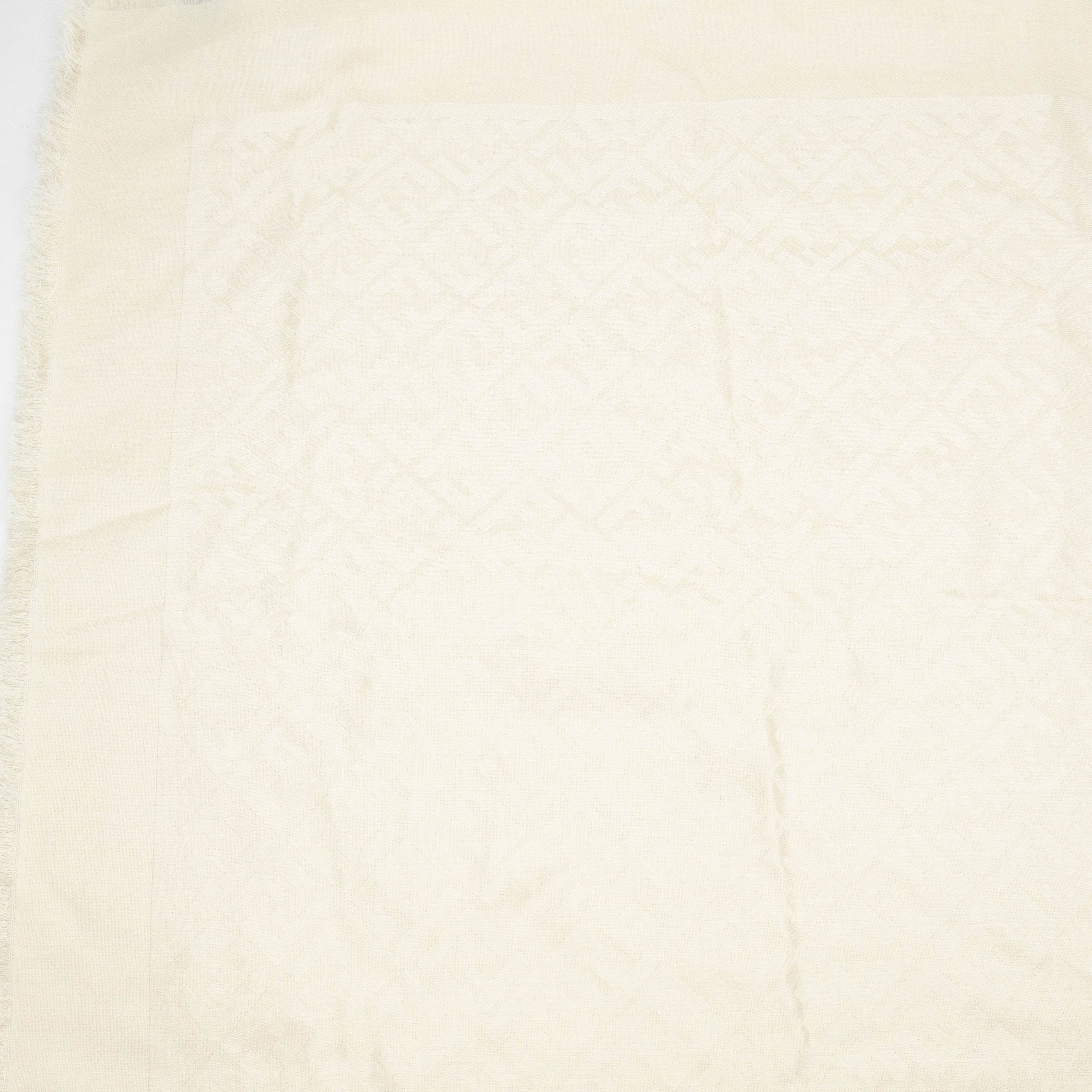 FF Silk & Wool Shawl Ivory White