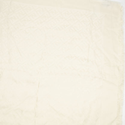 FF Silk & Wool Shawl Ivory White