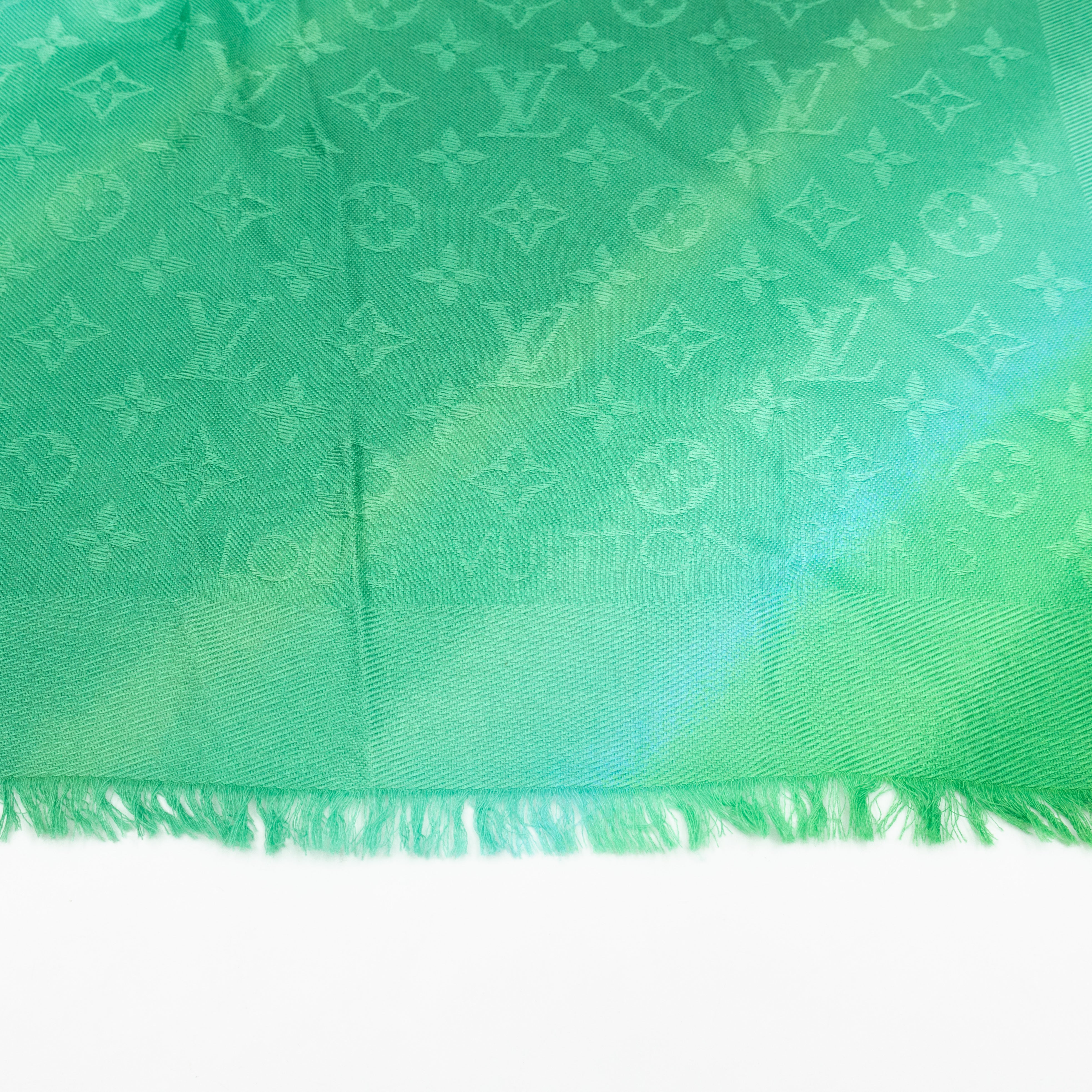 Tie & Gram Monogram Shawl Green