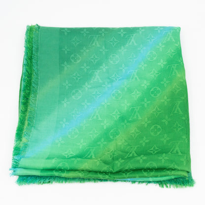 Tie & Gram Monogram Shawl Green