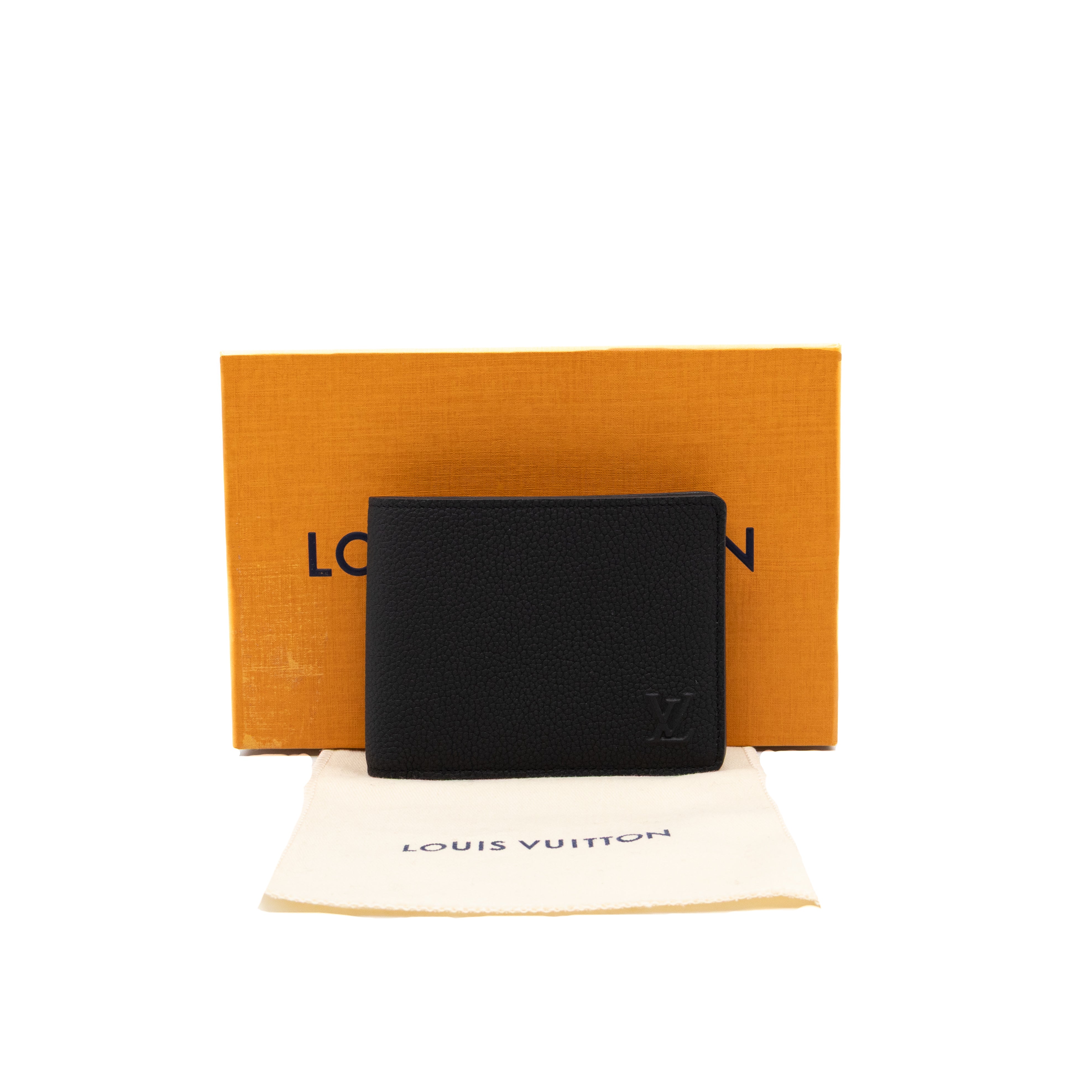 Multiple Wallet Aerogram Black Leather