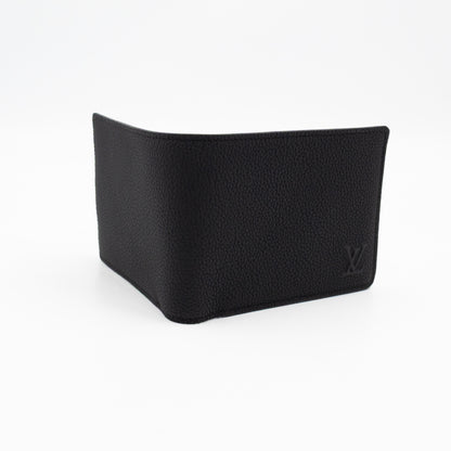 Multiple Wallet Aerogram Black Leather