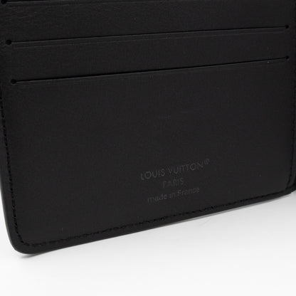 Multiple Wallet Aerogram Black Leather