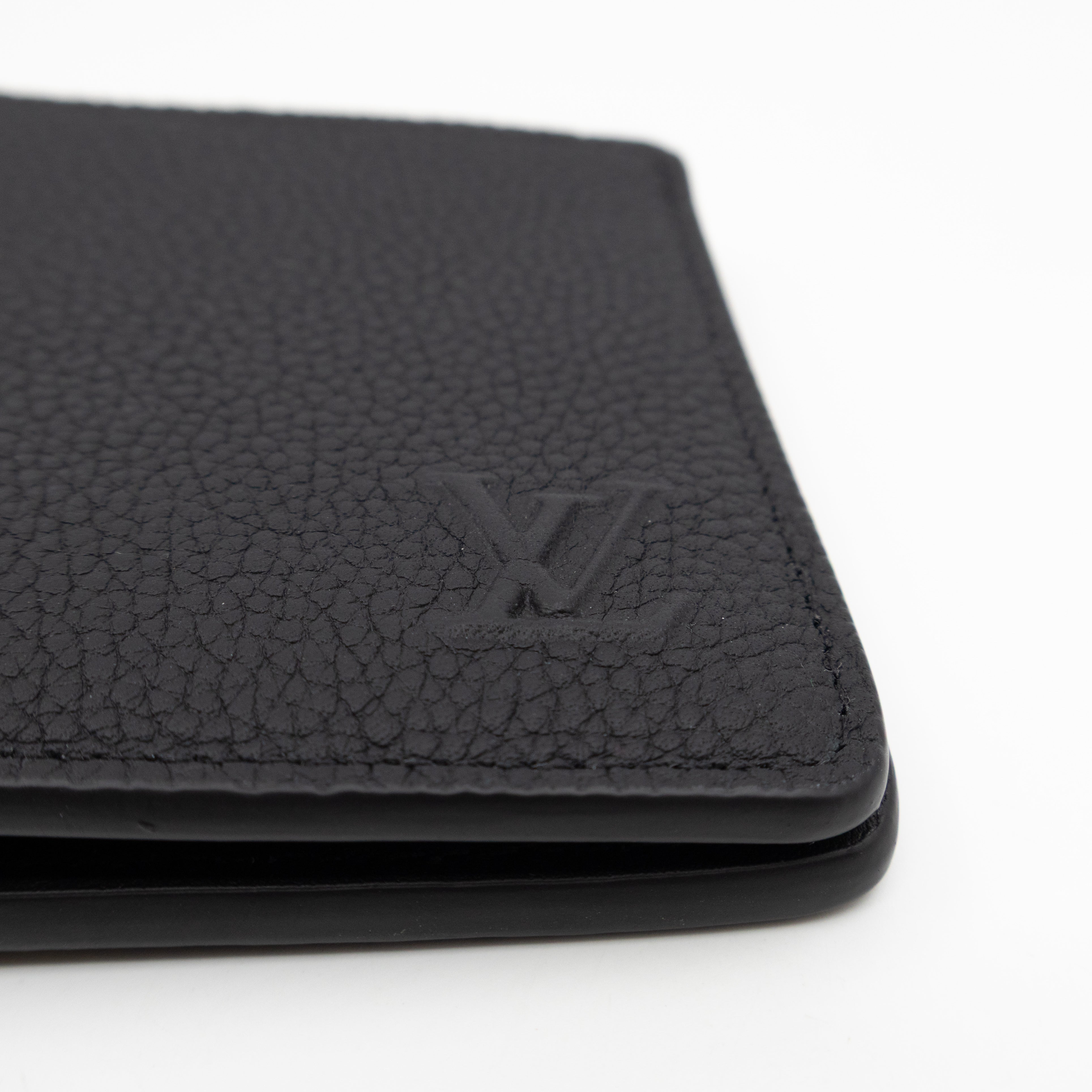 Multiple Wallet Aerogram Black Leather