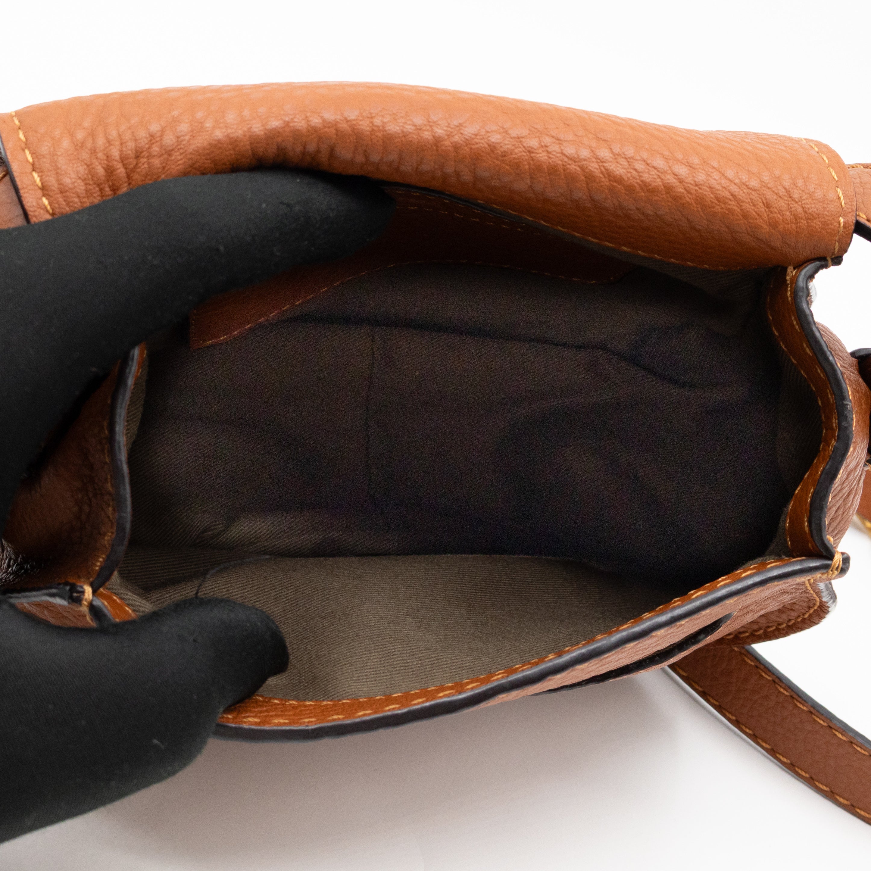 Marcie Mini Crossbody Bag Brown Leather