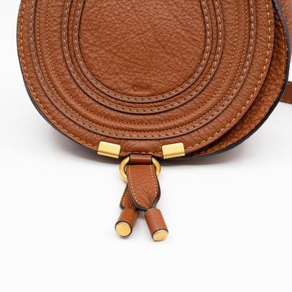 Marcie Mini Crossbody Bag Brown Leather
