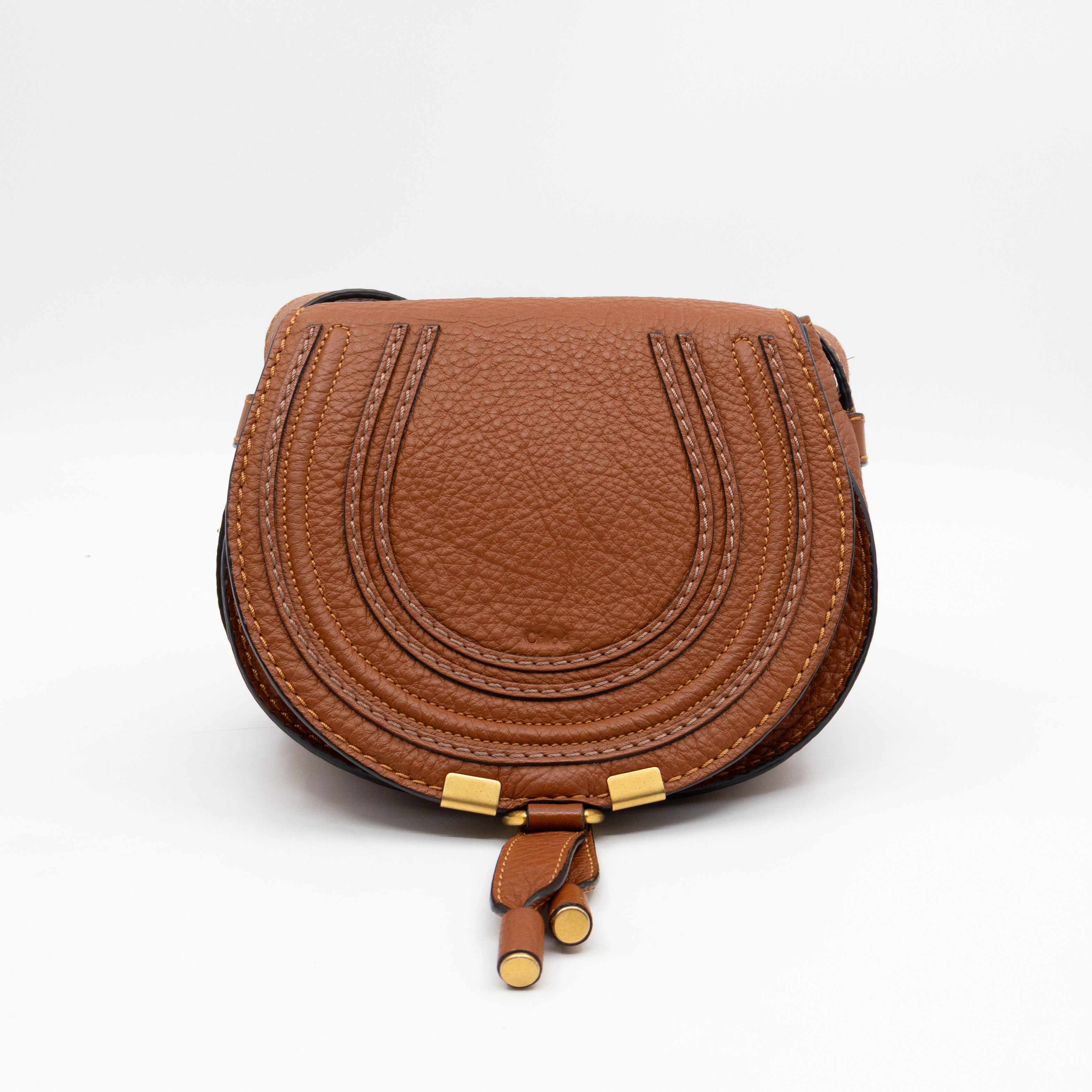 Marcie Mini Crossbody Bag Brown Leather