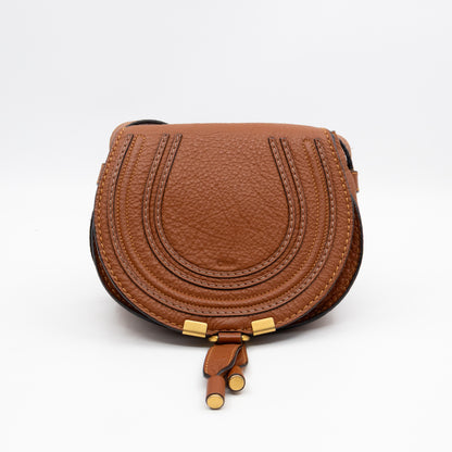 Marcie Mini Crossbody Bag Brown Leather
