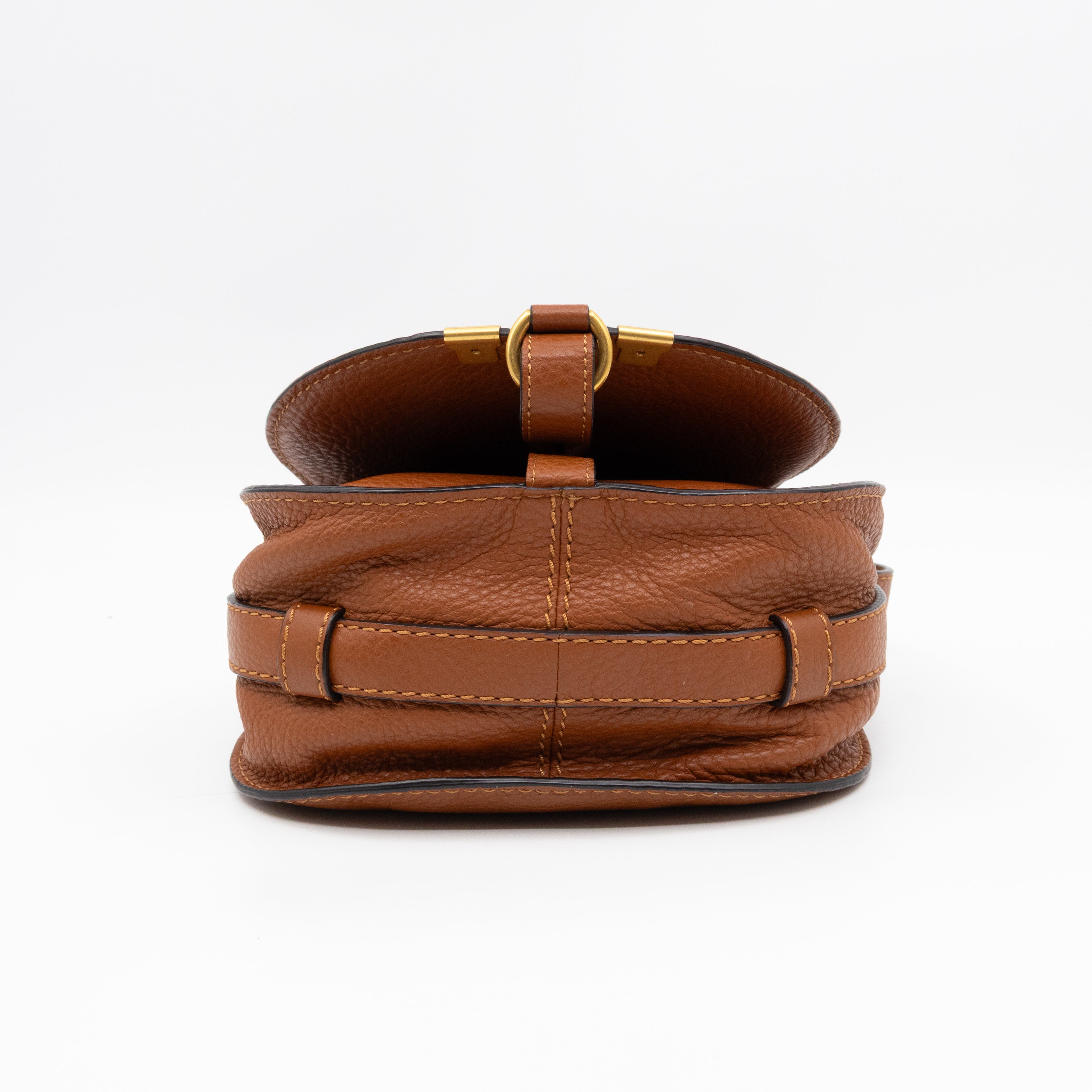 Marcie Mini Crossbody Bag Brown Leather