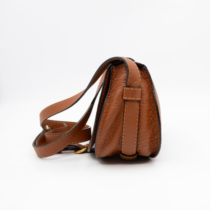 Marcie Mini Crossbody Bag Brown Leather