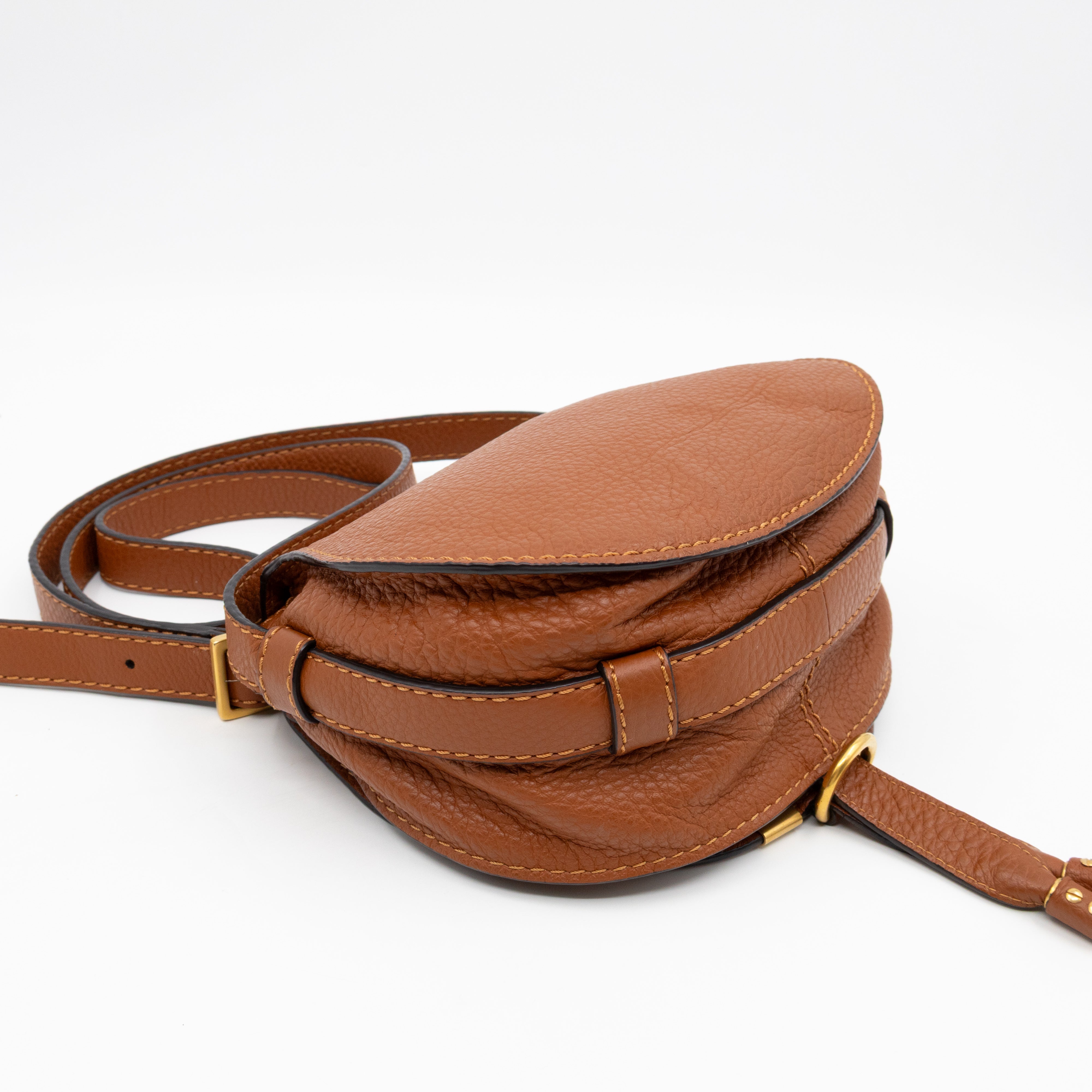 Marcie Mini Crossbody Bag Brown Leather