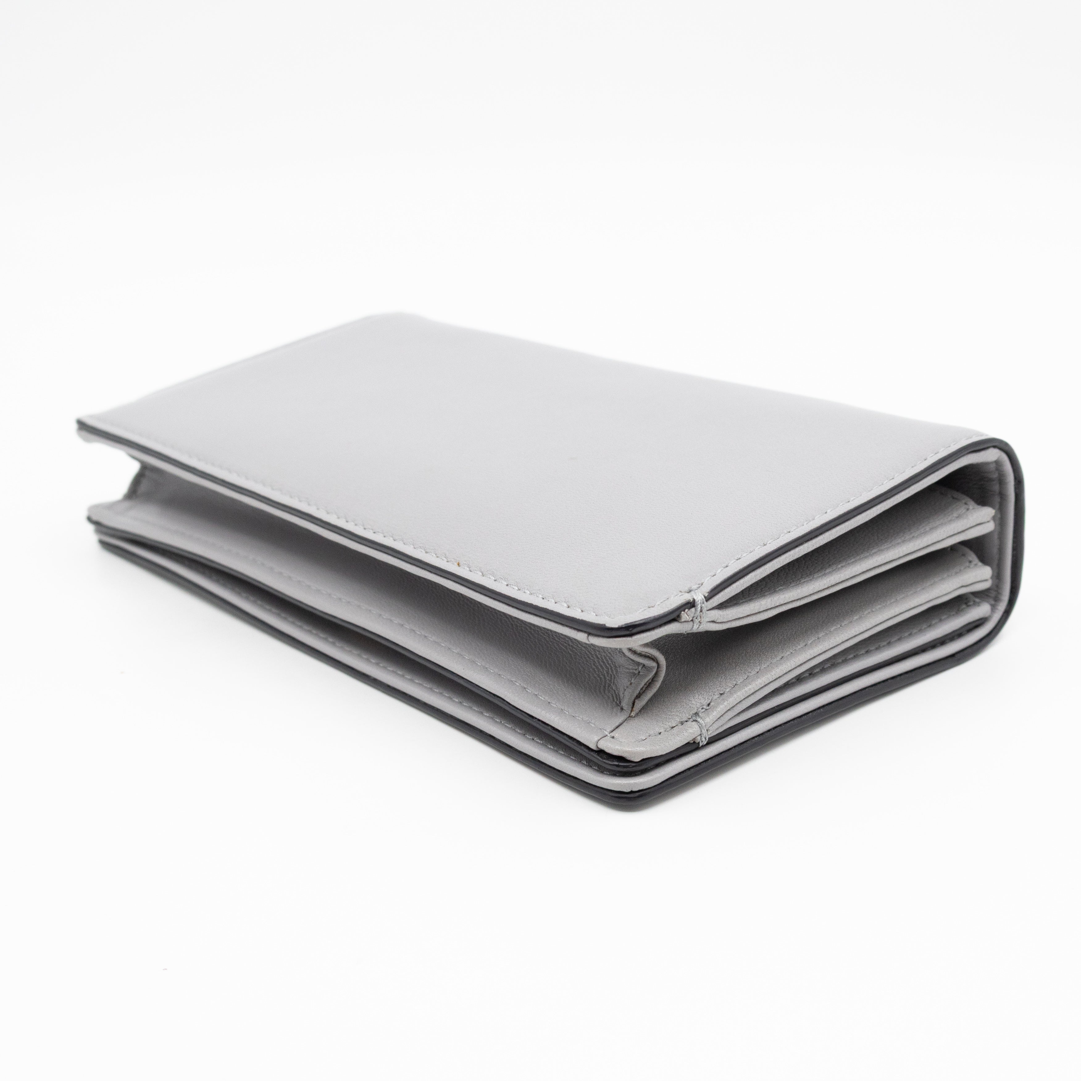 Tarot La Lune Embroidered Clutch Grey Leather