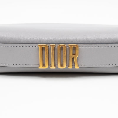 Tarot La Lune Embroidered Clutch Grey Leather