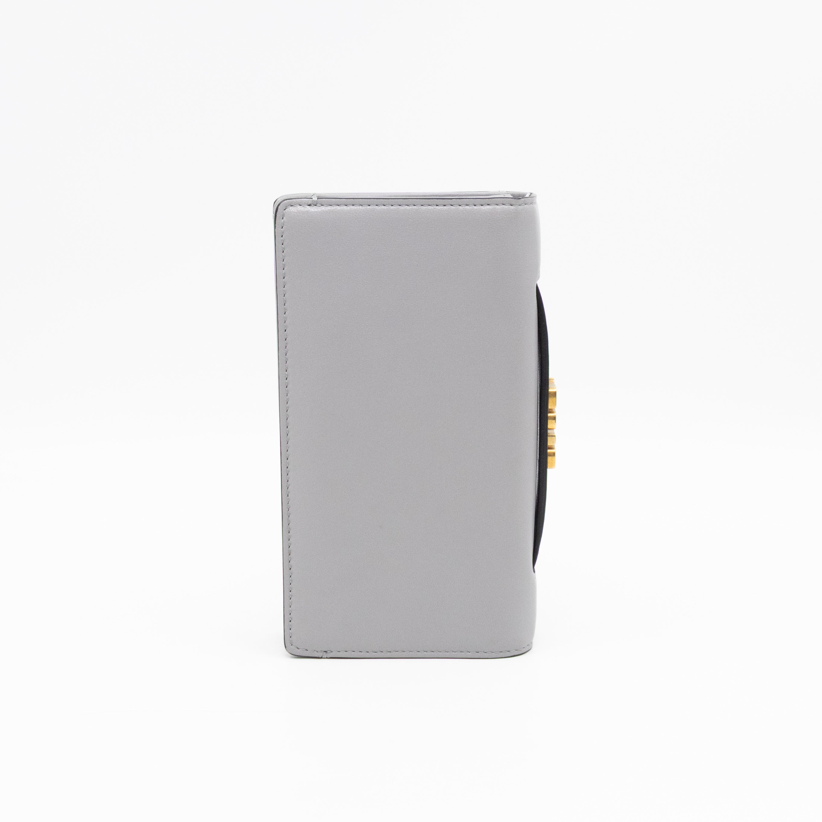 Tarot La Lune Embroidered Clutch Grey Leather