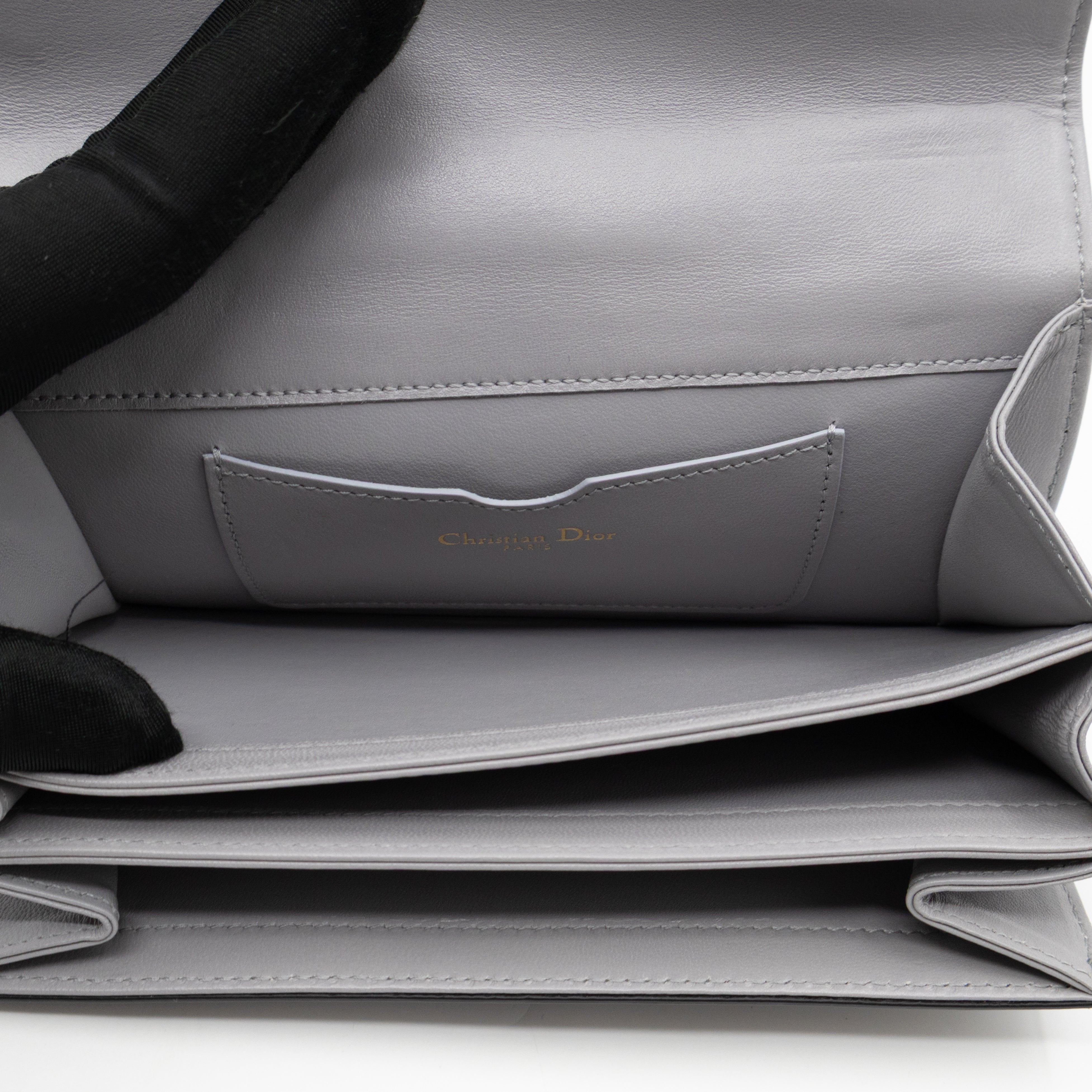 Tarot La Lune Embroidered Clutch Grey Leather