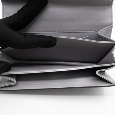 Tarot La Lune Embroidered Clutch Grey Leather