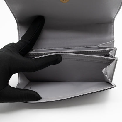 Tarot La Lune Embroidered Clutch Grey Leather