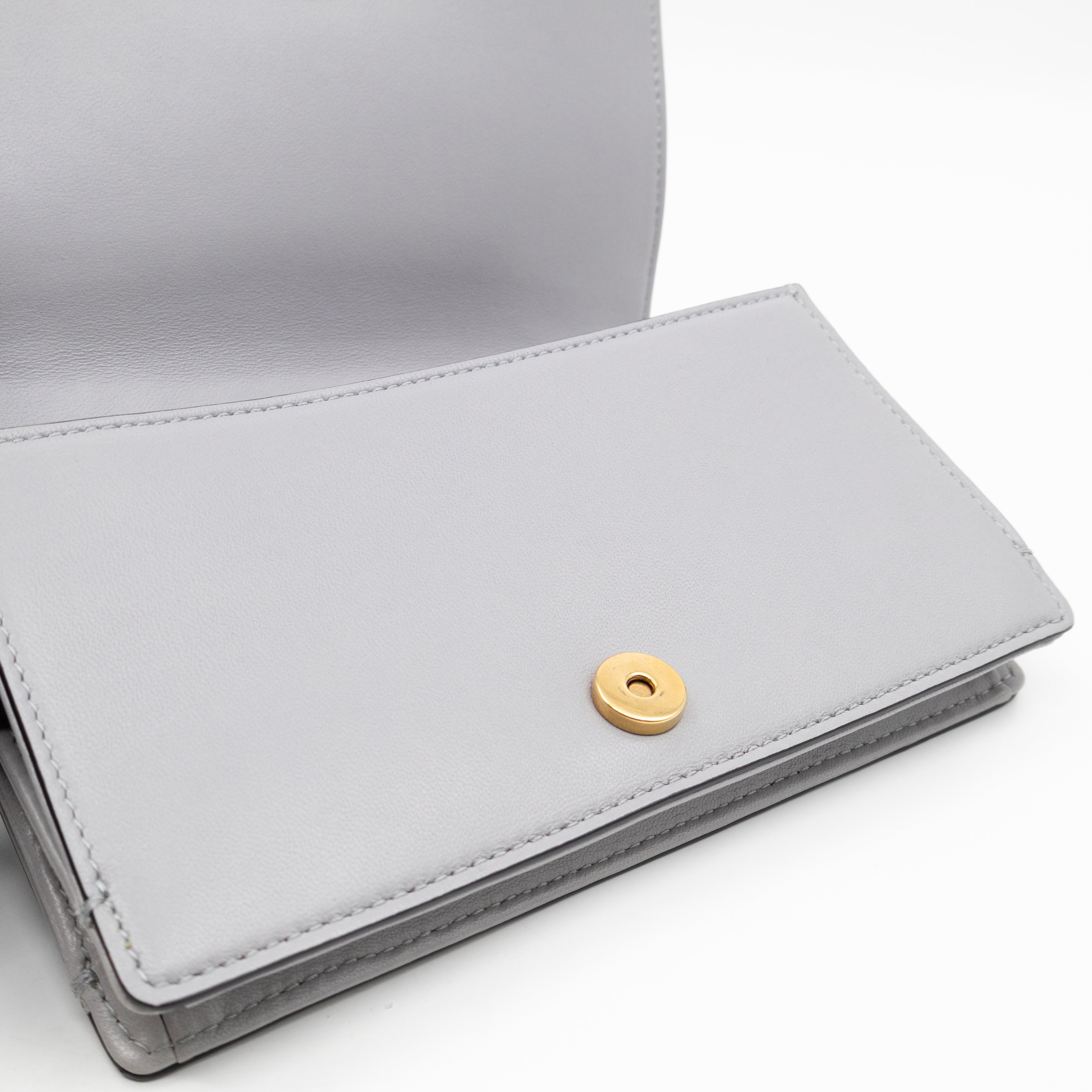 Tarot La Lune Embroidered Clutch Grey Leather