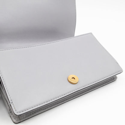 Tarot La Lune Embroidered Clutch Grey Leather