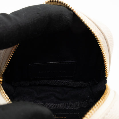 Lou Nano Chain Pouch Cream Leather