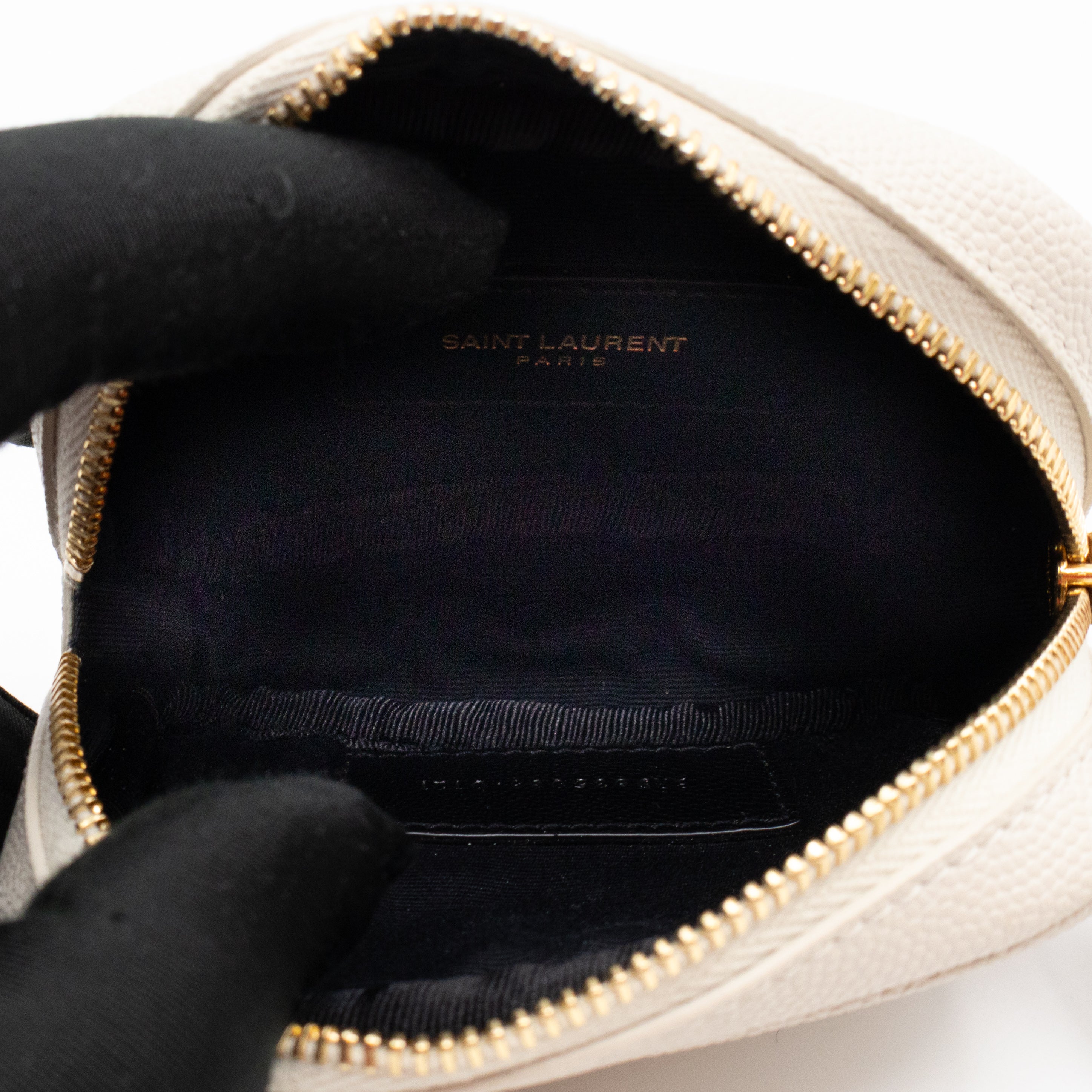 Lou Nano Chain Pouch Cream Leather