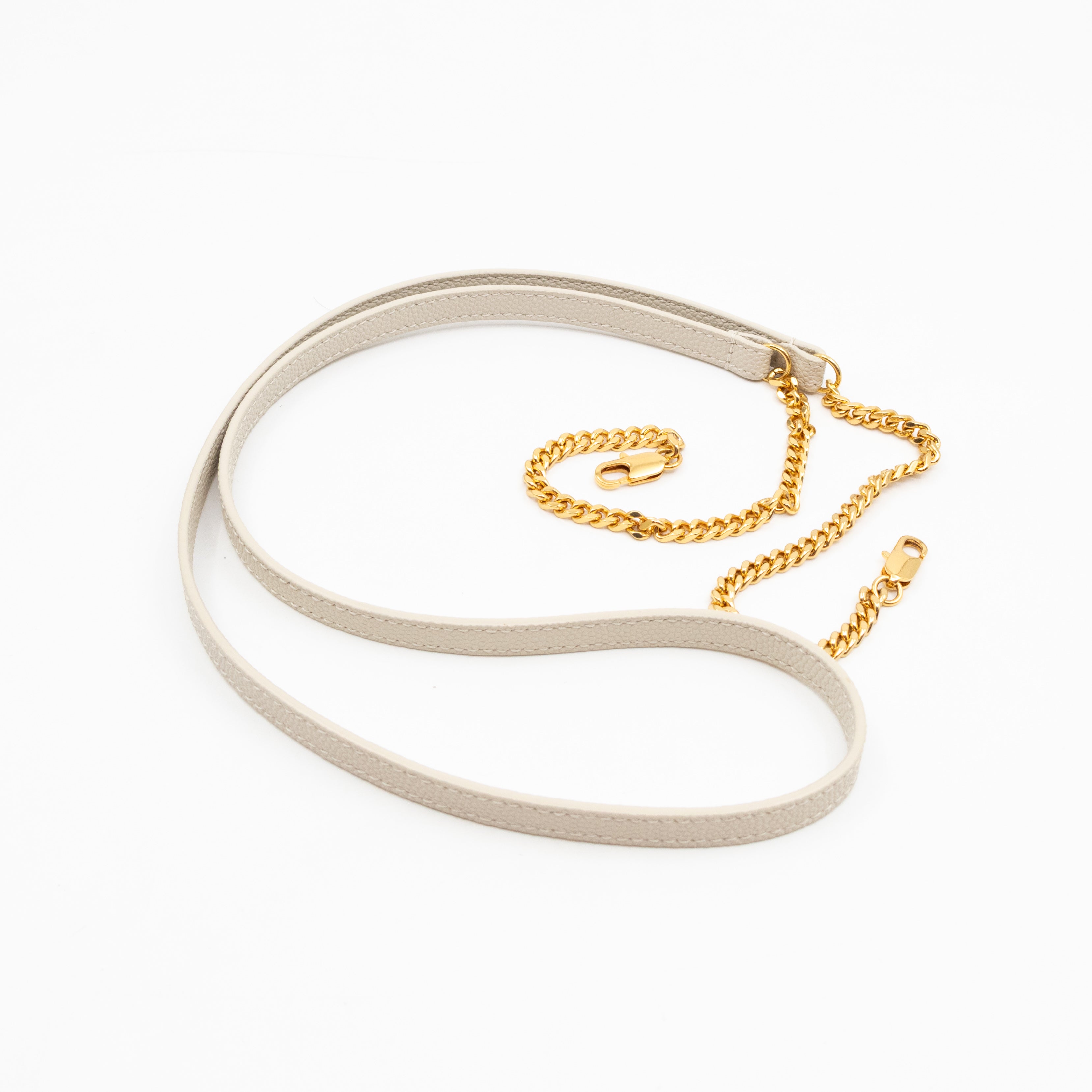 Lou Nano Chain Pouch Cream Leather