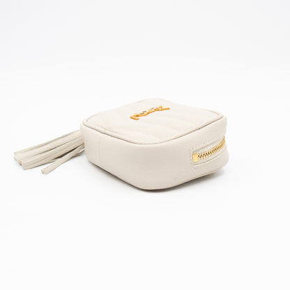 Lou Nano Chain Pouch Cream Leather