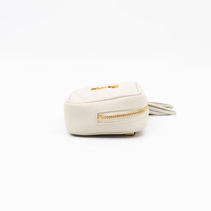 Lou Nano Chain Pouch Cream Leather
