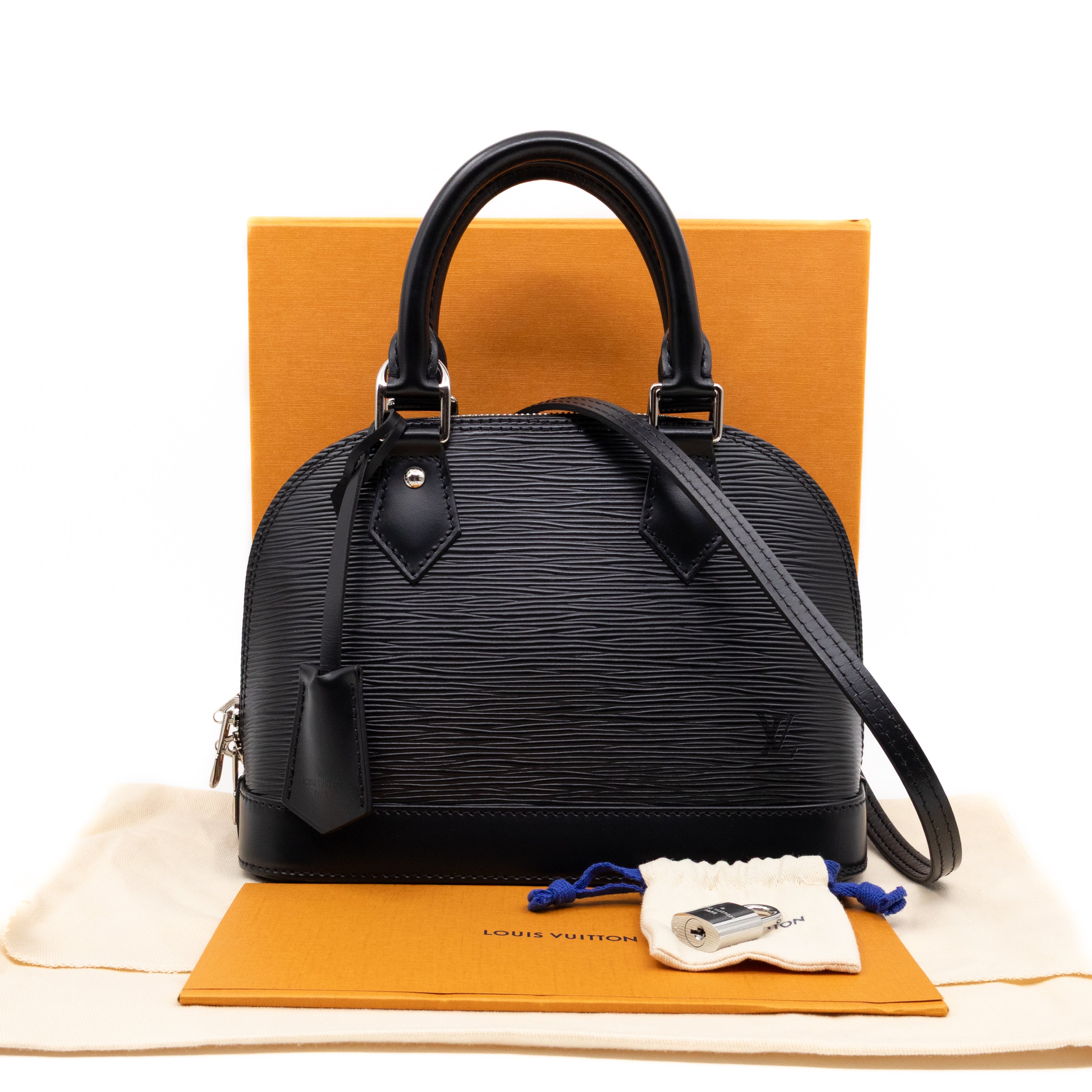 Alma BB Black Epi Leather