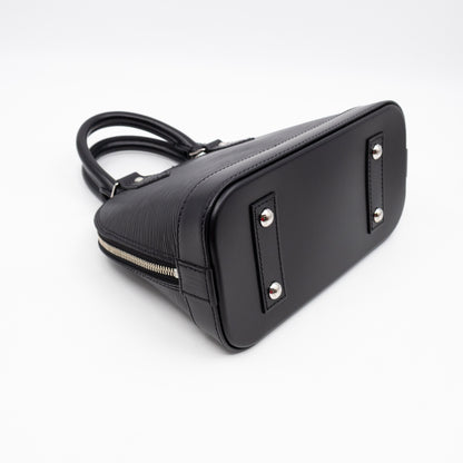 Alma BB Black Epi Leather