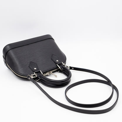 Alma BB Black Epi Leather