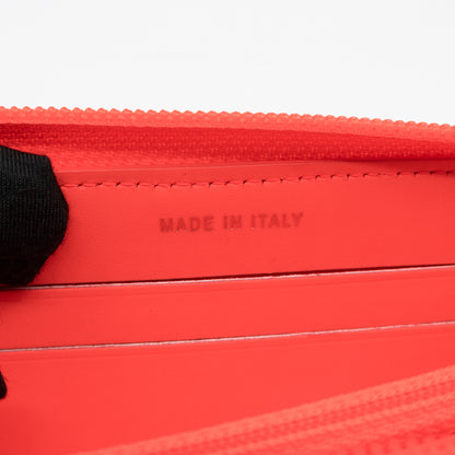 Boy Medium Zipped Wallet Neon Orange Pink Patent Leather