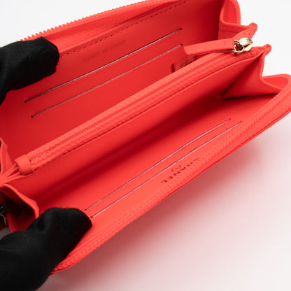 Boy Medium Zipped Wallet Neon Orange Pink Patent Leather