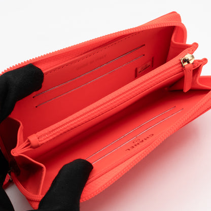 Boy Medium Zipped Wallet Neon Orange Pink Patent Leather