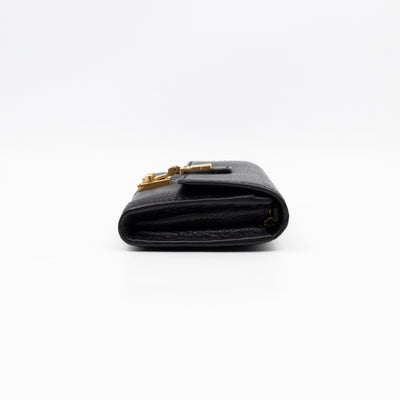 Dioraddict Wallet on Chain Black Leather