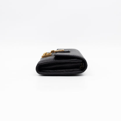 Dioraddict Wallet on Chain Black Leather