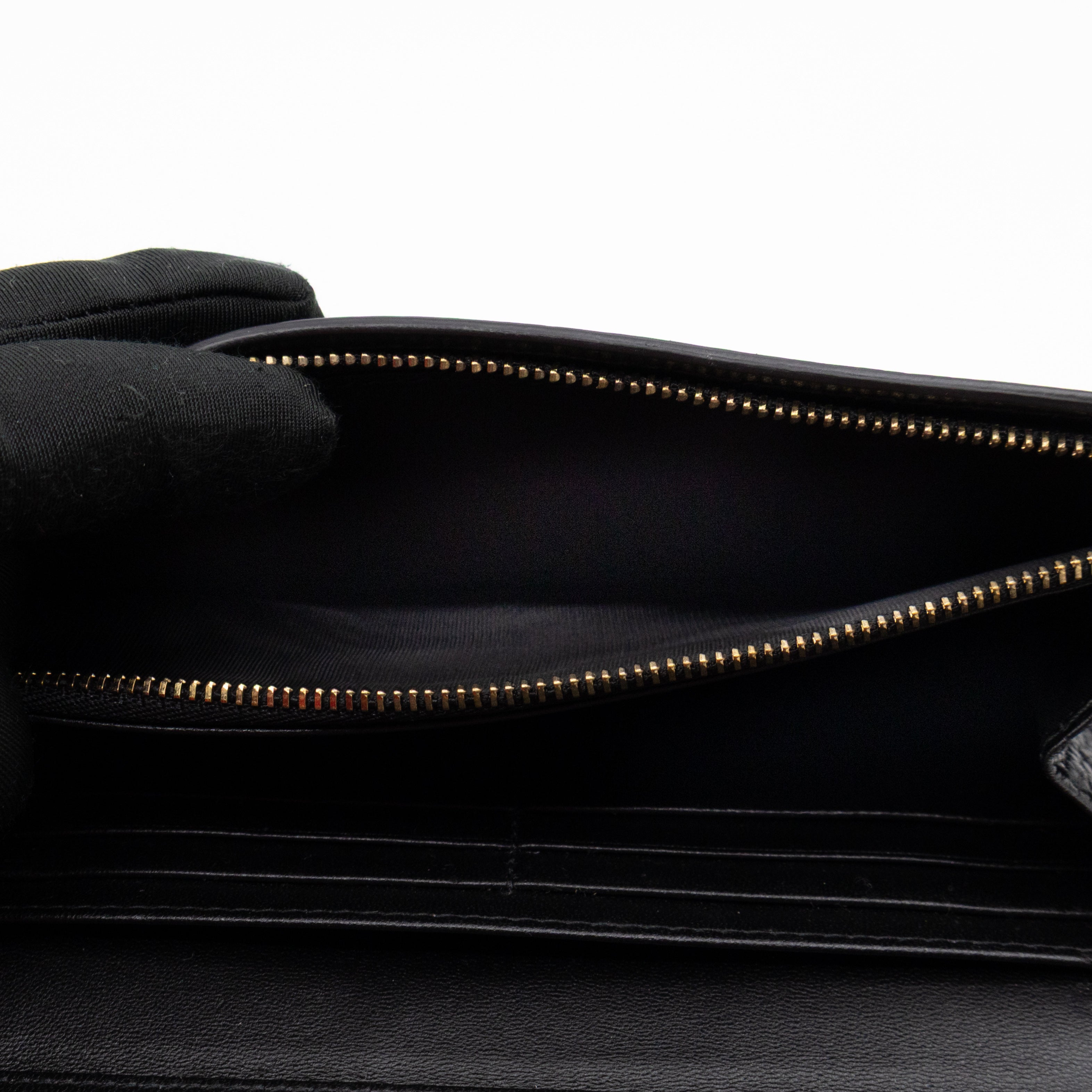 Dioraddict Wallet on Chain Black Leather