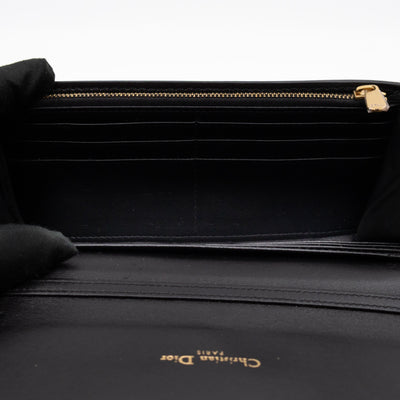 Dioraddict Wallet on Chain Black Leather