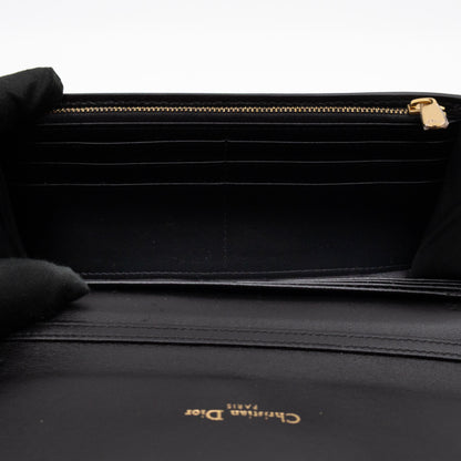 Dioraddict Wallet on Chain Black Leather