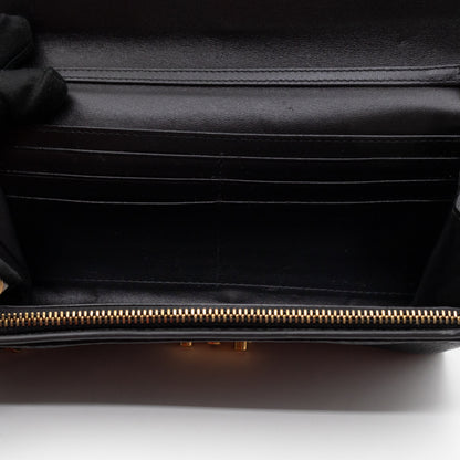 Dioraddict Wallet on Chain Black Leather