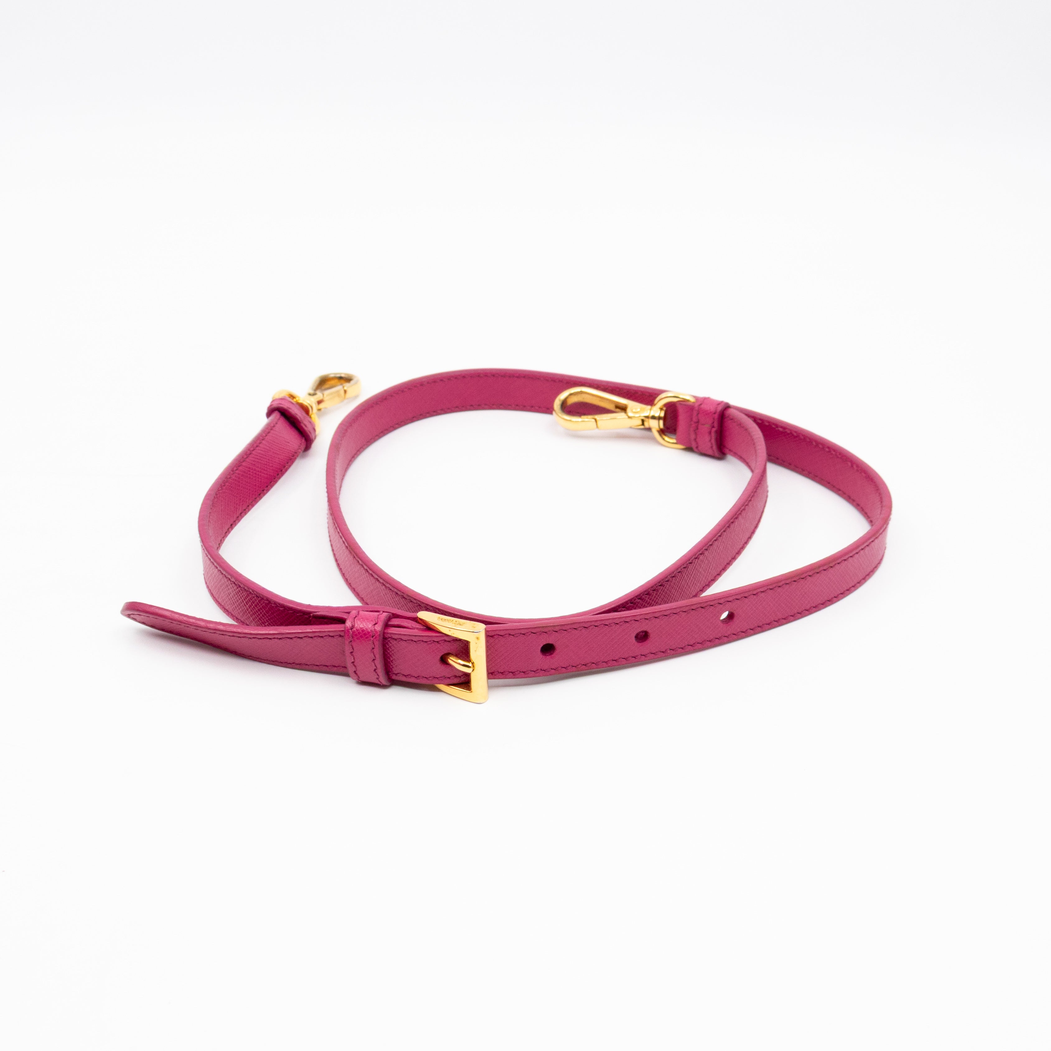 Galleria Medium Double Zip Fuxia Pink Saffiano